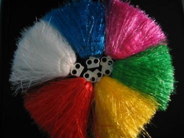 Komplettset Cheerleader Tanzwedel Pompons Puschl