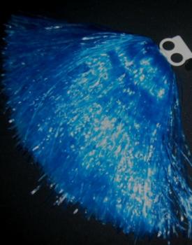 blauer Pompon Tanzwedel Puschl Cheerleader Cheerleading