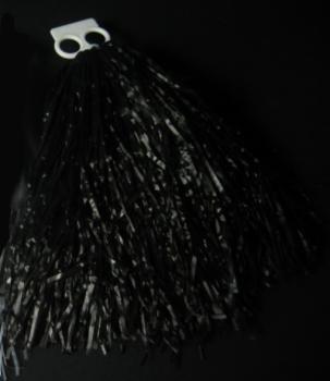 Pompon schwarz Tanzwedel Cheerleader Cheerleading Karneval
