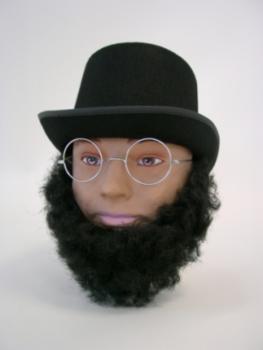 Bart Lincoln Vollbart Professor Karneval Fasching