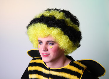 Biene Hummel Perücke Tier Karneval Fasching