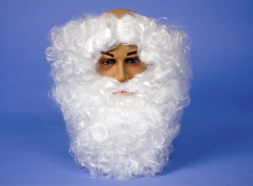 Weißer Bart und Stirnband Weihnachtsmann Nikolaus Weihnachten