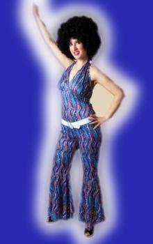 60er 70er Jahre Disco Overall retro Karneval Fasching