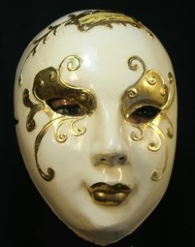 Maske Venezia mit Musiknoten Maskenball Karneval Fasching