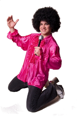 Schlagerhemd Rüschenhemd pink Schlagerparty 70er Retro