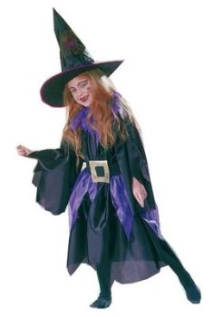 3-teiliges HEXEN KOSTÜM Kinder Halloween Karneval