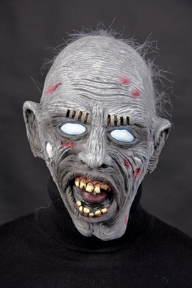 Zombie Latex Maske mit Haarflaum Monster Halloween