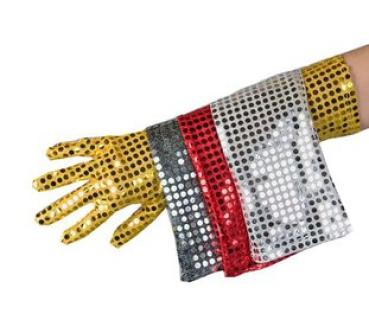 Pailetten-Handschuhe Charleston Show Party