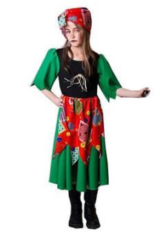 Buntes Hexenkleid Hexe Kostüm Karneval Halloween
