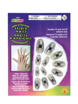 Nachtleuchtende Fingernägel Hexe Spinnenfrau Halloween
