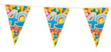 Wimpelkette Geburtstag 40 Jahre Dekoration
