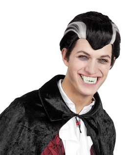schwarze Vampir Perücke Kurzhaar Halloween Party Fledermaus
