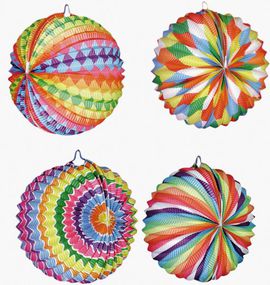 bunte Lampion Laterne 25 cm Sankt Martin Party Dekoration