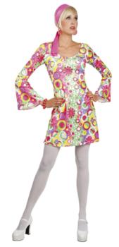 Go Go Girl Dance Kostüm Disco Outfit Kleid u. Haarband Karneval