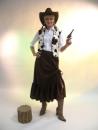 Westernrock + Weste Cowgirl Western Karneval Fasching
