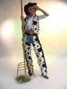 Cowboy Chaps + Weste Westen Cowgirl Karneval Fasching