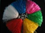 Komplettset Cheerleader Tanzwedel Pompons Puschl