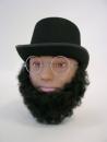 Bart Lincoln Vollbart Professor Karneval Fasching