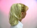 Haarteil blond 30 cm mit Klammer Karneval Fasching