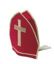Samt Bischofsmütze Mitra Bischof Kirche Weihnachten