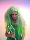 Nixe Meerjungfrau Perücke Karneval Fasching Unterwasserwelt