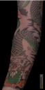 Tattoo Ärmel Drachenmotiv Drache Schlange Karneval Fasching