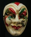 rot weiße Harlekin Maske Gaukler Karneval Fasching