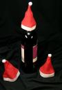Dekoration Weihnachten 3er Mini-Set Weihnachtsmannmütze