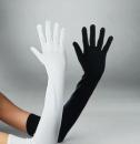 schwarze Nylon Handschuhe 60cm Nylonhandschuhe
