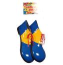 rießige blau gelbe Clownschuhe Schuhe Clown Karneval