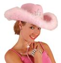 pinker Hut mit Diadem Cowgirl Cowboyhut Hut Western Gr.58