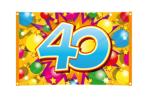 Bunte Geburtstags-Fahne 40 Jahre Dekoration