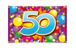 Bunte Geburtstags-Fahne 50 Jahre Dekoration