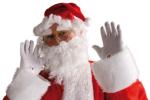 3-teiliges Set Weihnachtsmann Nikolaus: Mütze mit Perücke, Bart,