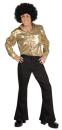 goldenes Schlagerhemd Disco Schlager Retro Style Party 70er Jahr