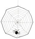 Spinnennetz mit schwarzer Spinne 40 cm Halloween Dekoration Spin