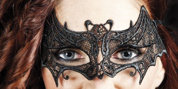 schwarze Fledermaus Augenmaske Spitzen Gothic Venezianisch Maske Gesicht Karneval