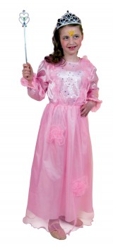 Prinzessin Kleid mit Glittersteinen Gr. 98 Fee Karneval Fasching
