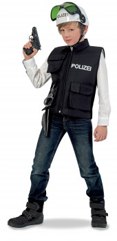 Polizist Weste Gr. 140 Polizei Kinder Kostüm Karneval Party