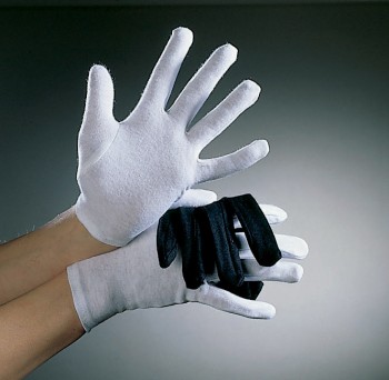 schwarze Handschuhe Größe M Baumwollhandschuhe Damengröße