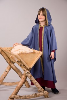 Heilige Maria Krippenspiel Kostüm Mädchen Gr.140/152 Umhang Kleid