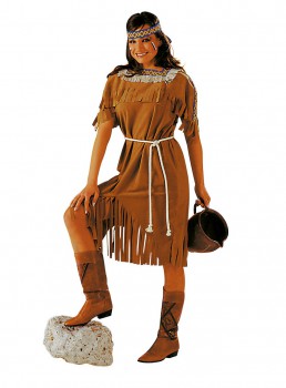 Indianerin Squaw Kostüm Cowgirl Karneval Western Gr.46/48