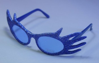 80er Jahre Disco blau Brille Retro Schlagerparty