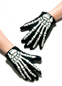 Knochen Handschuhe Skelett Halloween