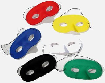 weiße Domino Augenmaske mit Gummiband Maske Party