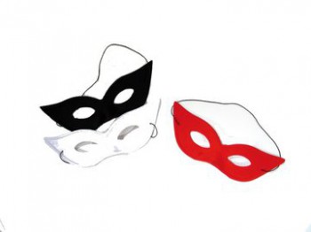 weiße Venezianische Maske Augenmaske Prinzessvisier Karneval