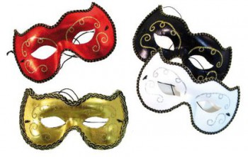 weiße venezianische Maske Domino Karneval Augenmaske