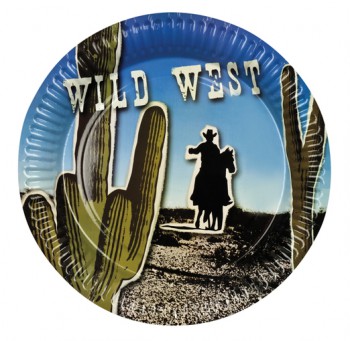 6 Stck x Teller Cowboy Wilder Westen Western Dekoration Party