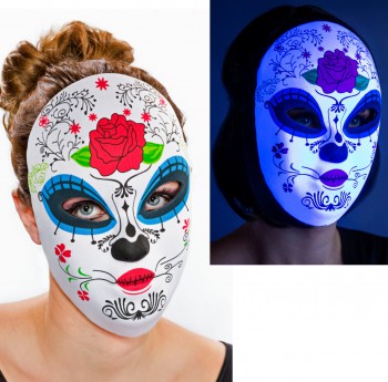 Tag der Toten Maske mit Rose Dame Day of the Dead Mexiko Karneval