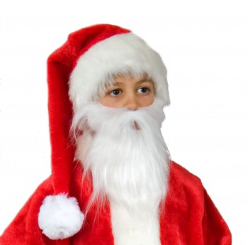 Kinder weißer Nikolausbart Bart Nikolaus Plüschbart Weihnachten
